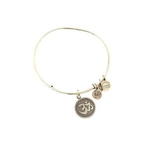 Alex and Ani Silver Tone OM Symbol Bangle Bracelet | Yoga Meditation Jewelry